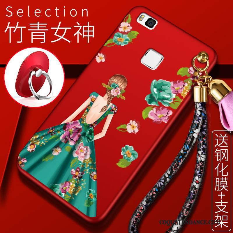 Huawei G9 Lite Coque De Téléphone Rouge Étui Fluide Doux Jeunesse