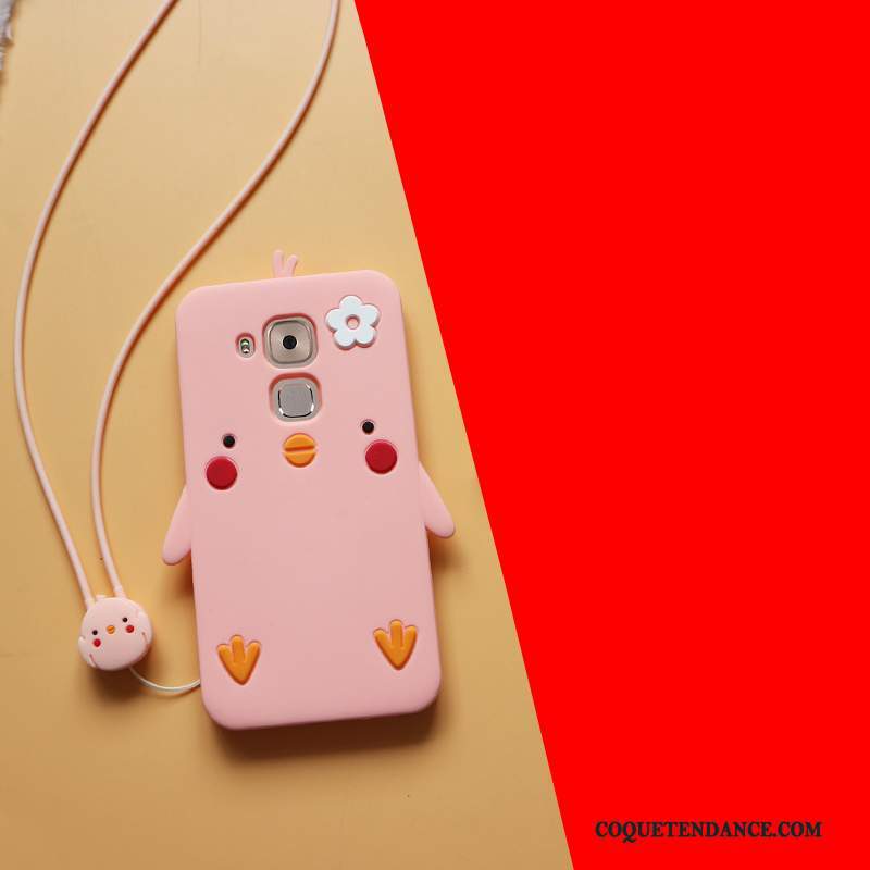 Huawei G9 Plus Coque De Téléphone Jaune Rose Incassable Silicone