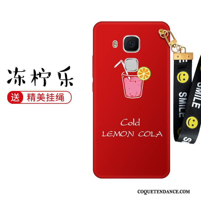 Huawei G9 Plus Coque Noir Étui Rouge Incassable Protection