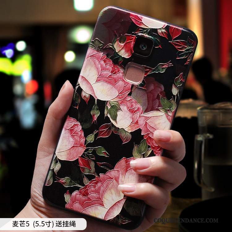 Huawei G9 Plus Coque Rouge Incassable Tout Compris Ornements Suspendus Silicone