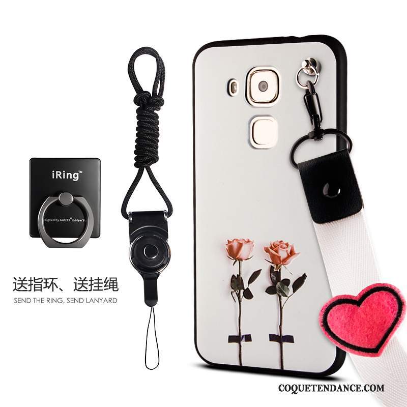 Huawei G9 Plus Coque Silicone Floral Incassable Gaufrage Tout Compris