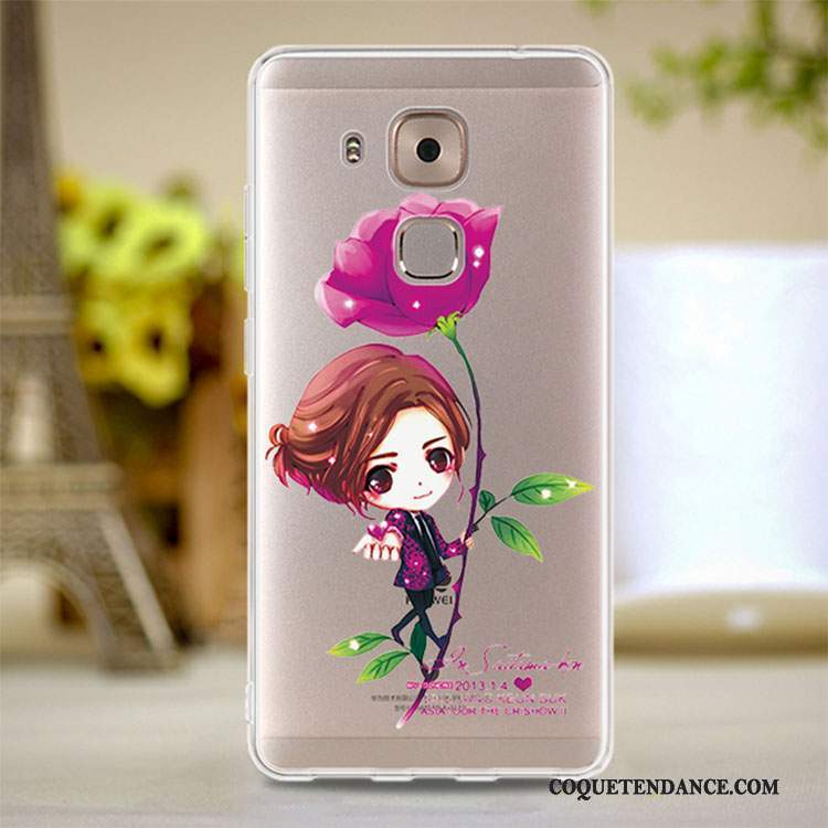 Huawei G9 Plus Coque Silicone Rouge Tout Compris Transparent Fluide Doux