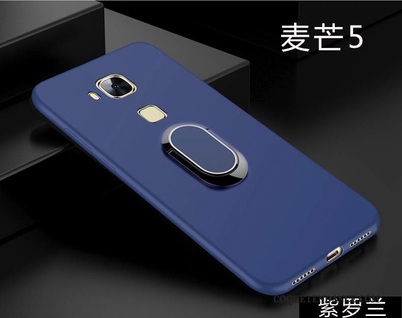 Huawei G9 Plus Coque Étui Délavé En Daim Noir De Téléphone Silicone