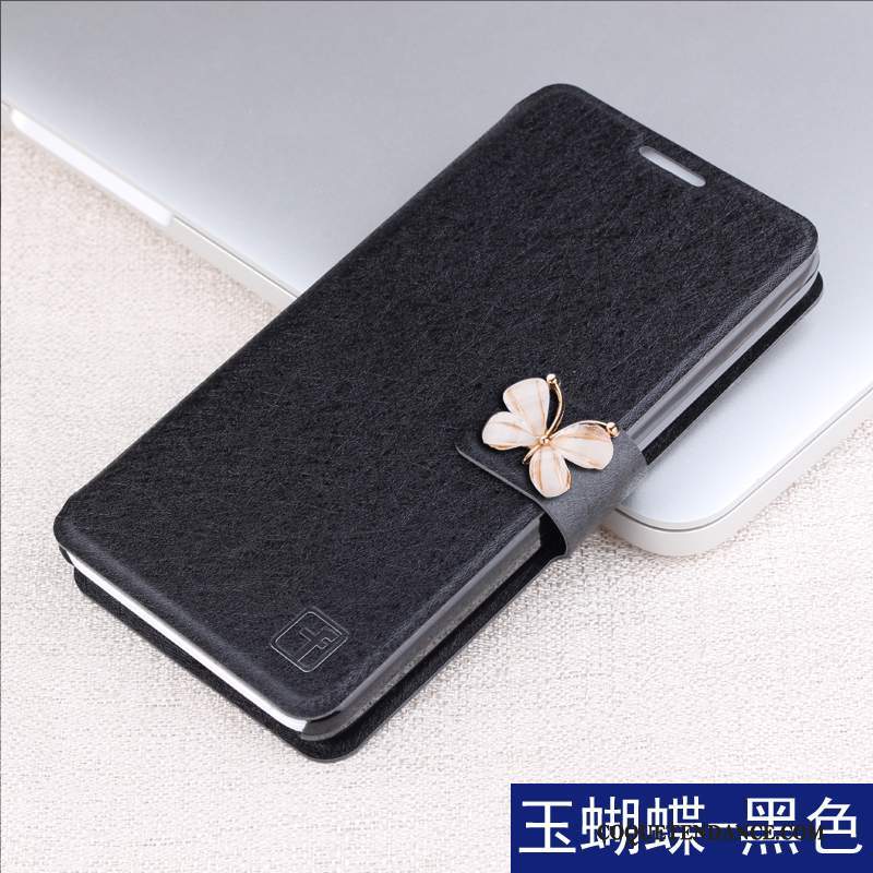 Huawei G9 Plus Coque Étui En Cuir Incassable Noir Protection Carte