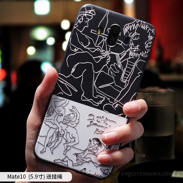 Huawei Mate 10 Coque Créatif Fluide Doux Rose De Téléphone Tout Compris