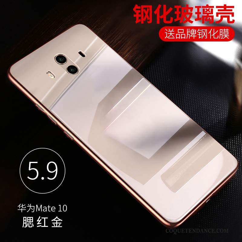 Huawei Mate 10 Coque Difficile Incassable Tout Compris Verre Rouge