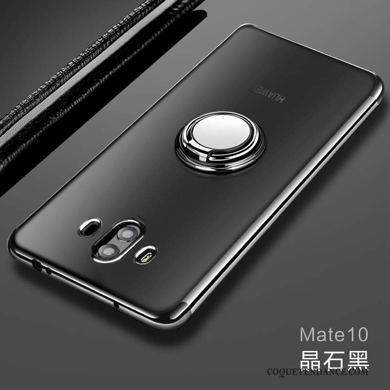Huawei Mate 10 Coque Fluide Doux Or Placage Transparent De Téléphone