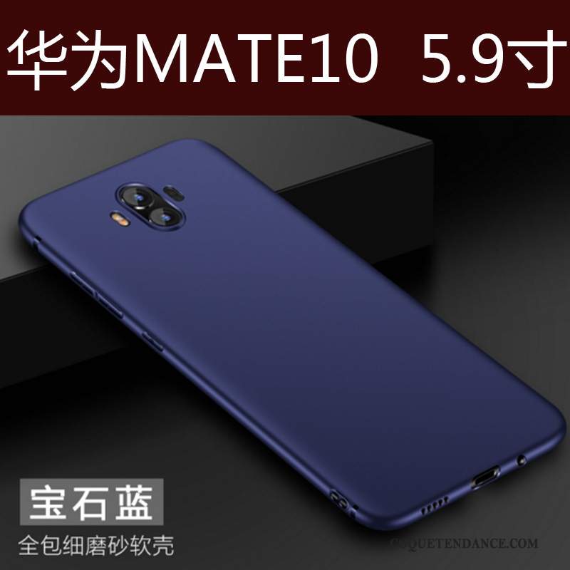 Huawei Mate 10 Coque Fluide Doux Silicone Étui Noir
