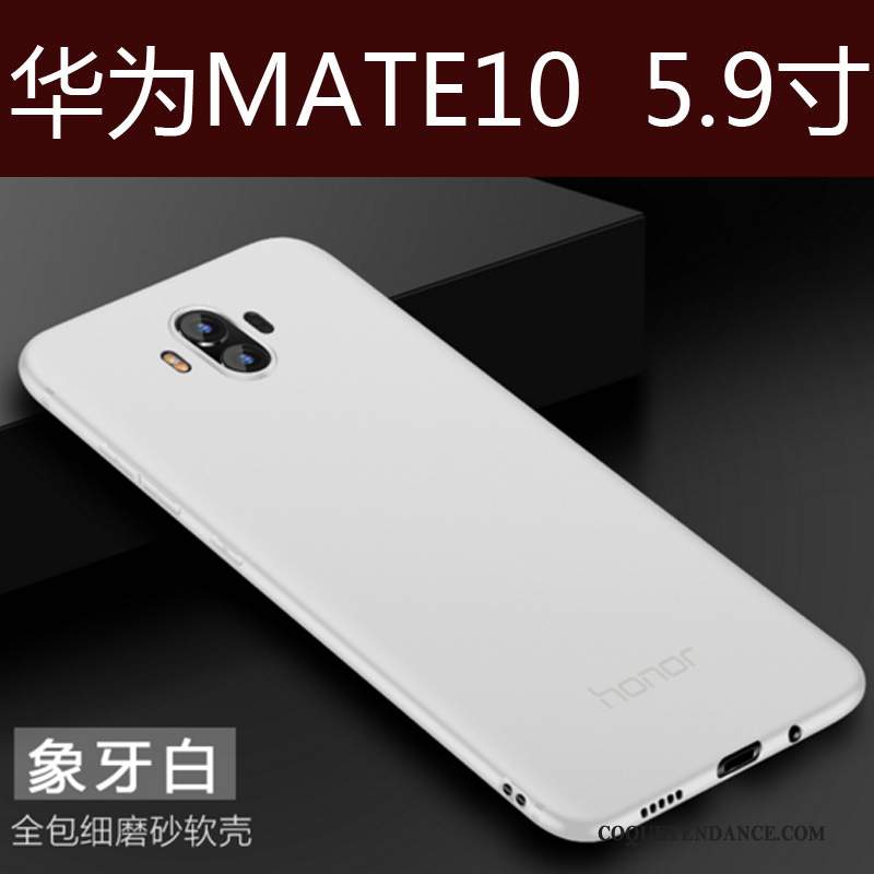 Huawei Mate 10 Coque Fluide Doux Silicone Étui Noir