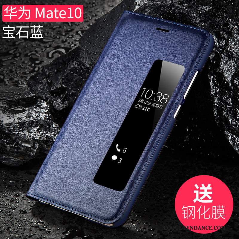 Huawei Mate 10 Coque Housse Incassable Bleu Protection Étui