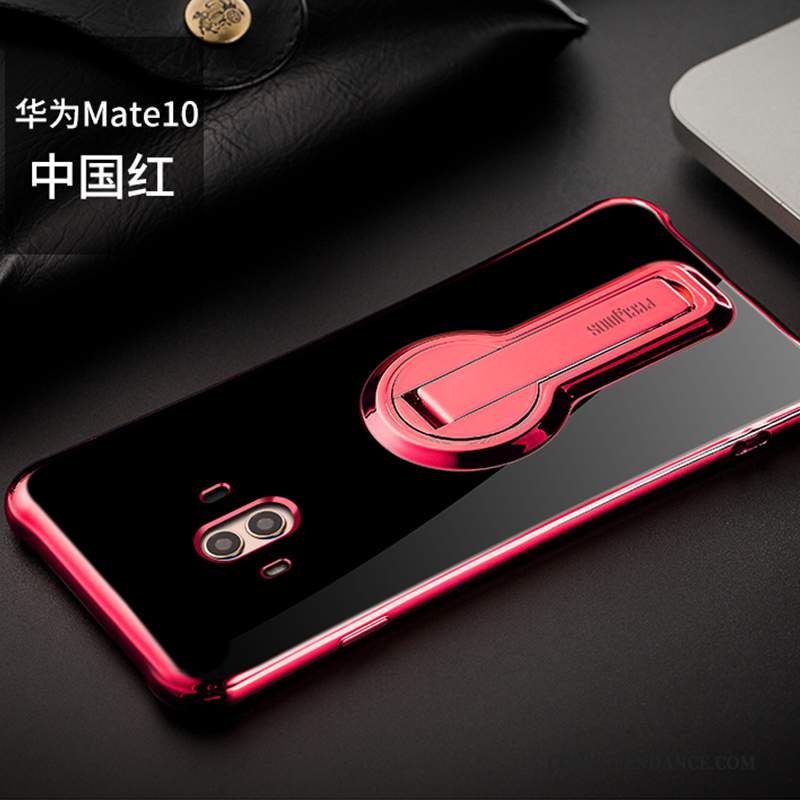 Huawei Mate 10 Coque Incassable Placage Rose De Téléphone Support
