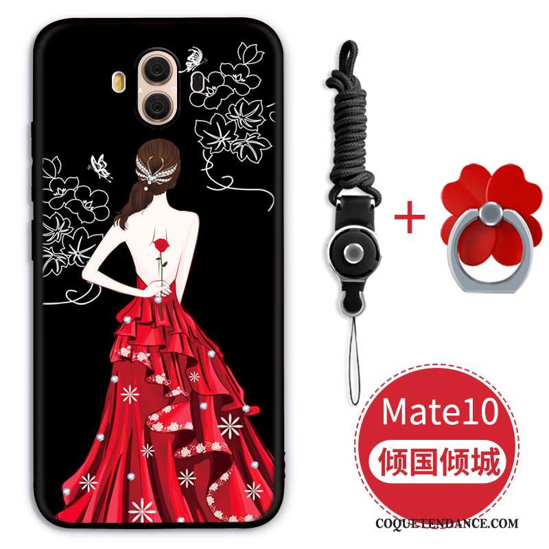 Huawei Mate 10 Coque Incassable Tendance Rouge Étui Tout Compris