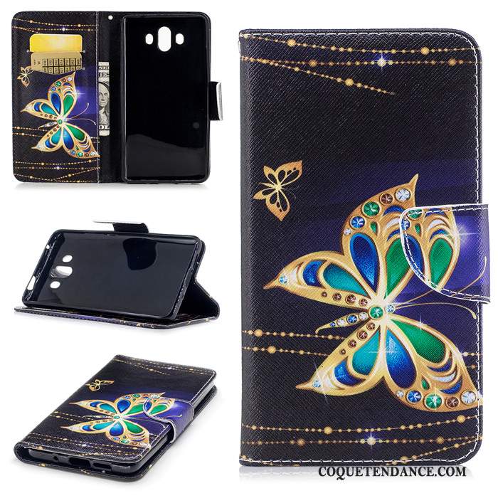 Huawei Mate 10 Coque Multicolore Étui En Cuir Incassable Fluide Doux Bordure