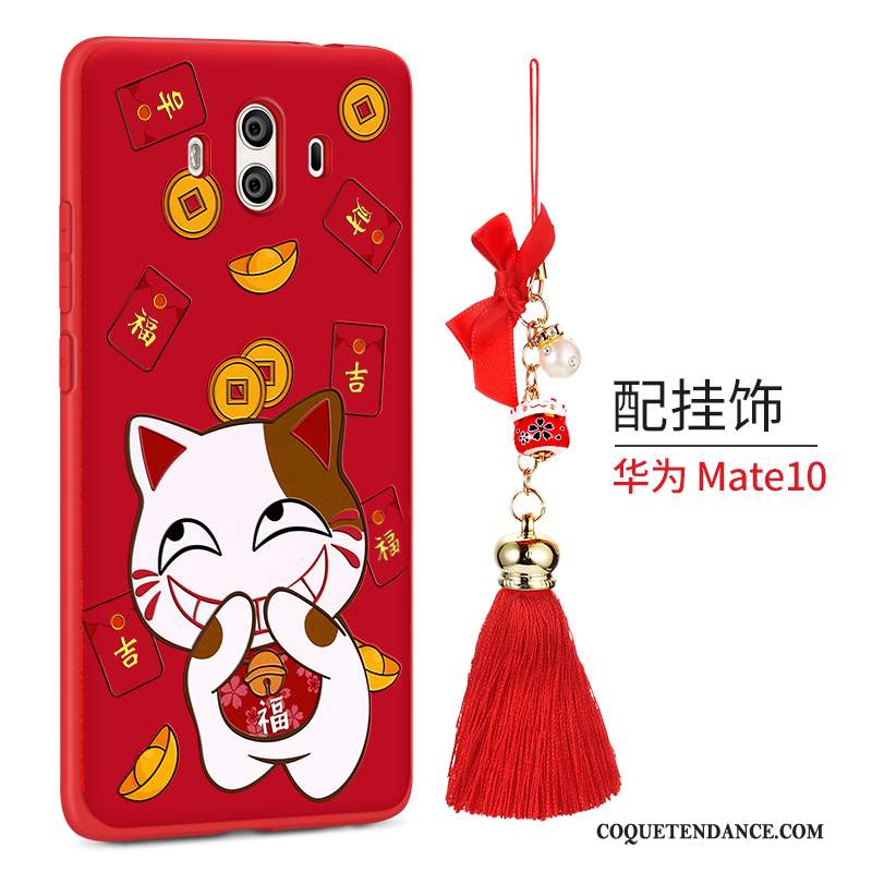 Huawei Mate 10 Coque Nouveau Rouge Étui De Téléphone Chiens