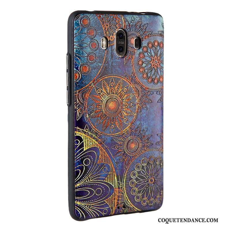 Huawei Mate 10 Coque Peinture Dessin Animé Blanc Protection Étui