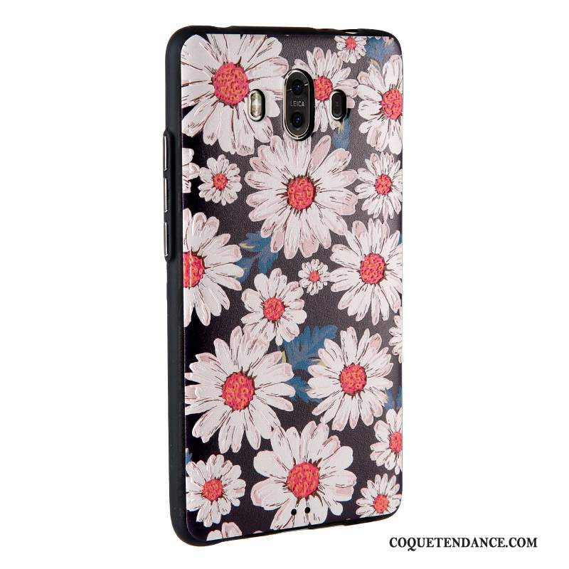 Huawei Mate 10 Coque Peinture Dessin Animé Blanc Protection Étui