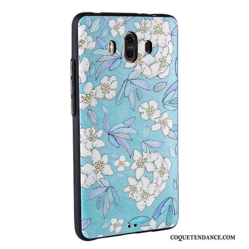 Huawei Mate 10 Coque Peinture Dessin Animé Blanc Protection Étui