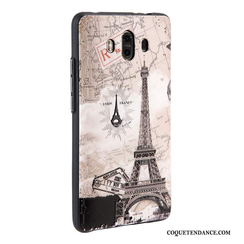 Huawei Mate 10 Coque Peinture Dessin Animé Blanc Protection Étui