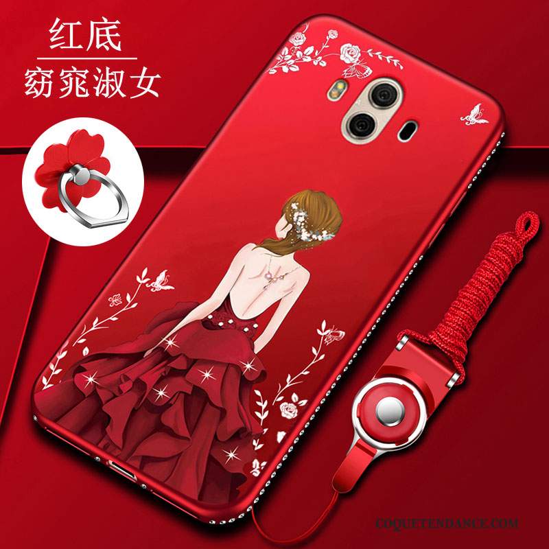 Huawei Mate 10 Coque Rouge Fluide Doux Étui De Téléphone Silicone