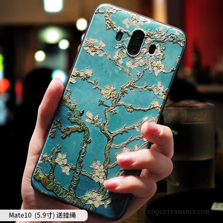 Huawei Mate 10 Coque Silicone Créatif Art Personnalité Vert
