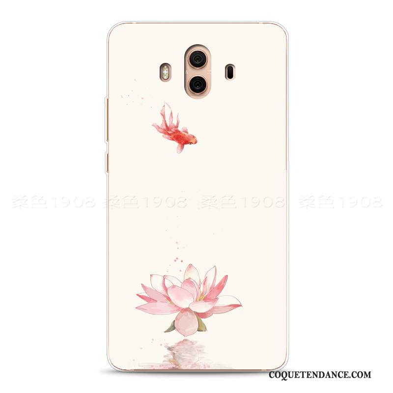 Huawei Mate 10 Coque Style Chinois De Téléphone Gaufrage Étui Fluide Doux