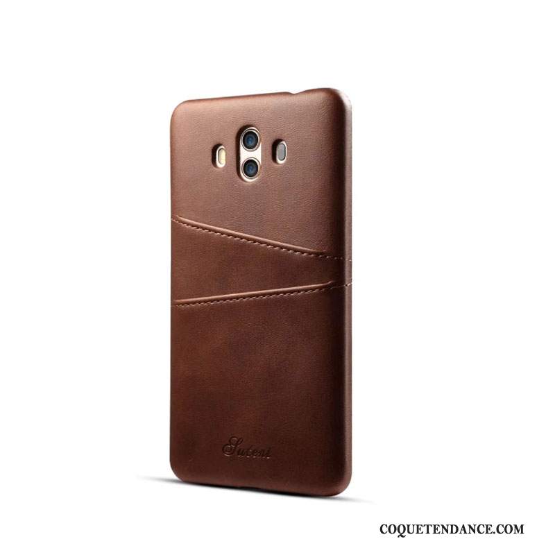 Huawei Mate 10 Coque Tendance Carte Protection Incassable Rouge