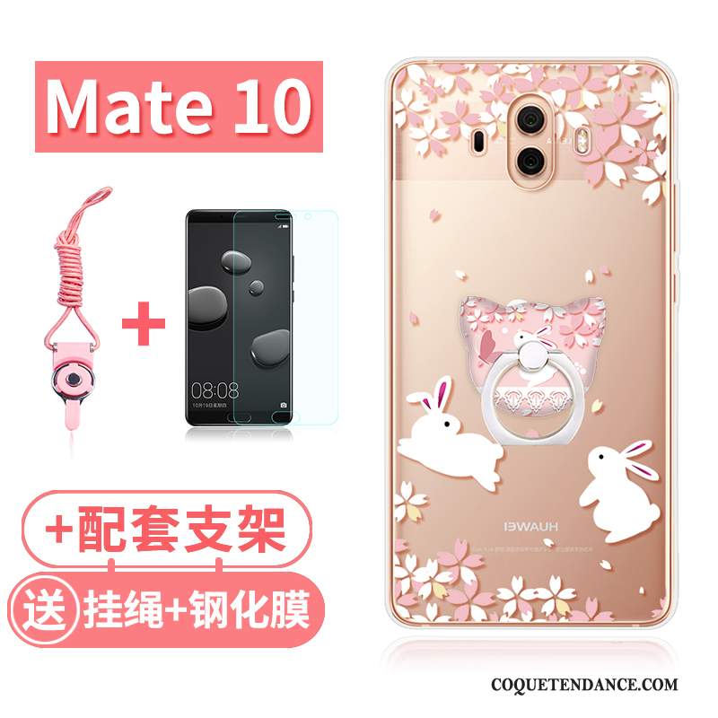 Huawei Mate 10 Coque Tout Compris Chat Étui Transparent Silicone