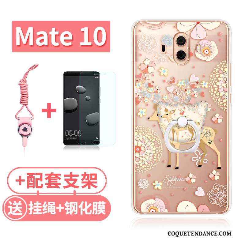 Huawei Mate 10 Coque Tout Compris Chat Étui Transparent Silicone