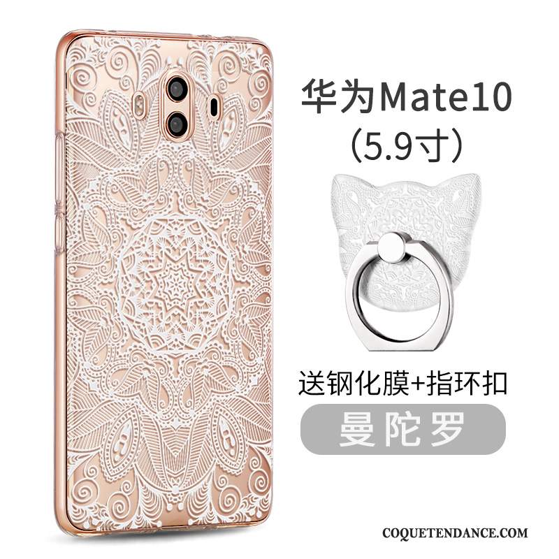Huawei Mate 10 Coque Tout Compris Incassable Étui Rose Silicone