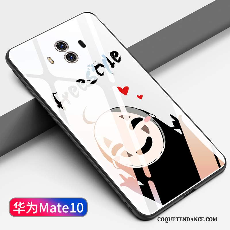 Huawei Mate 10 Coque Verre Étui Tout Compris Rose Créatif