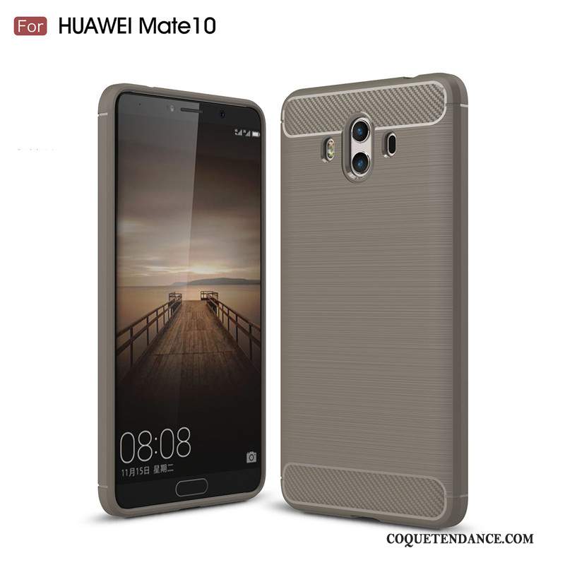 Huawei Mate 10 Coque Étui Noir De Téléphone Fluide Doux Silicone