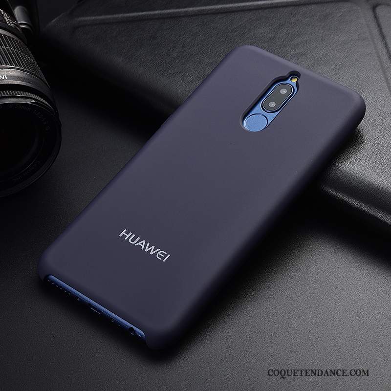Huawei Mate 10 Lite Coque Bleu Marin De Téléphone Délavé En Daim Silicone Protection