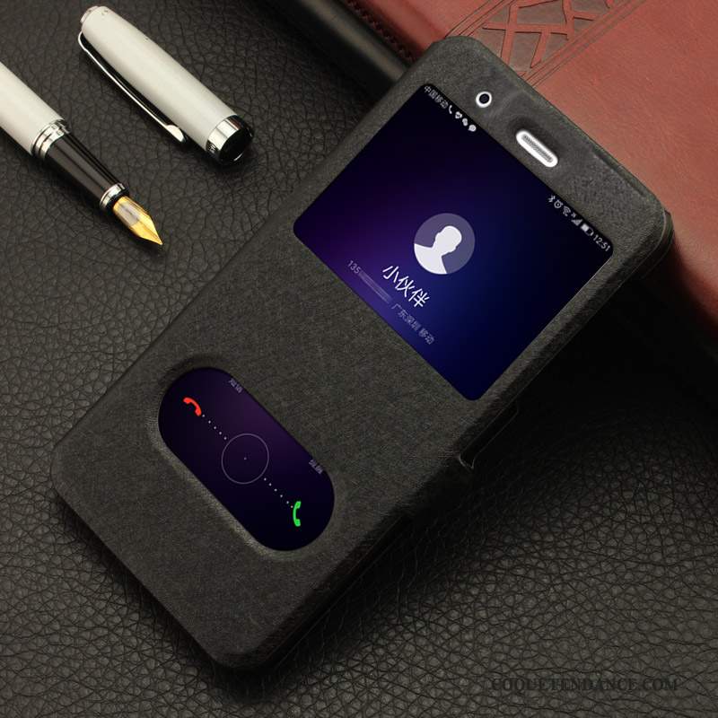 Huawei Mate 10 Lite Coque Clamshell Tout Compris Étui En Cuir Noir De Téléphone