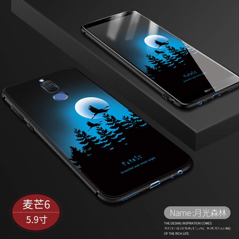 Huawei Mate 10 Lite Coque De Téléphone Personnalité Noir Protection Marque De Tendance