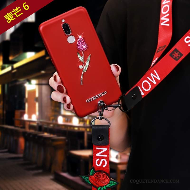 Huawei Mate 10 Lite Coque Incassable De Téléphone Étui Rouge Silicone