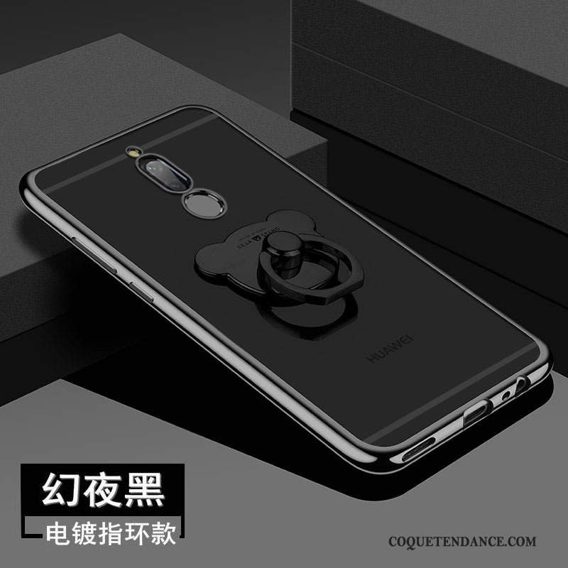 Huawei Mate 10 Lite Coque Silicone Anneau Tout Compris Noir Transparent