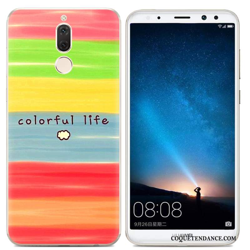 Huawei Mate 10 Lite Coque Transparent Multicolore Silicone Fluide Doux