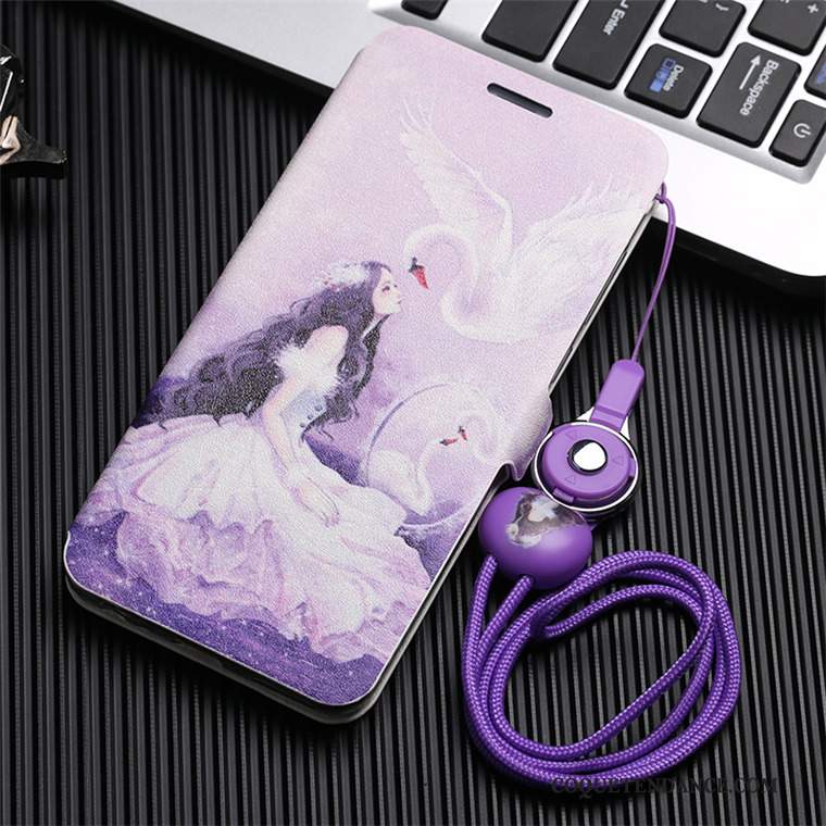 Huawei Mate 10 Lite Coque Violet Dessin Animé Clamshell De Téléphone Tout Compris