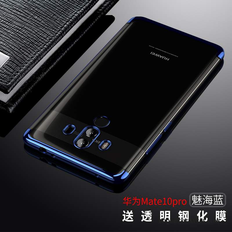 Huawei Mate 10 Pro Coque De Téléphone Bleu Protection Silicone Étui