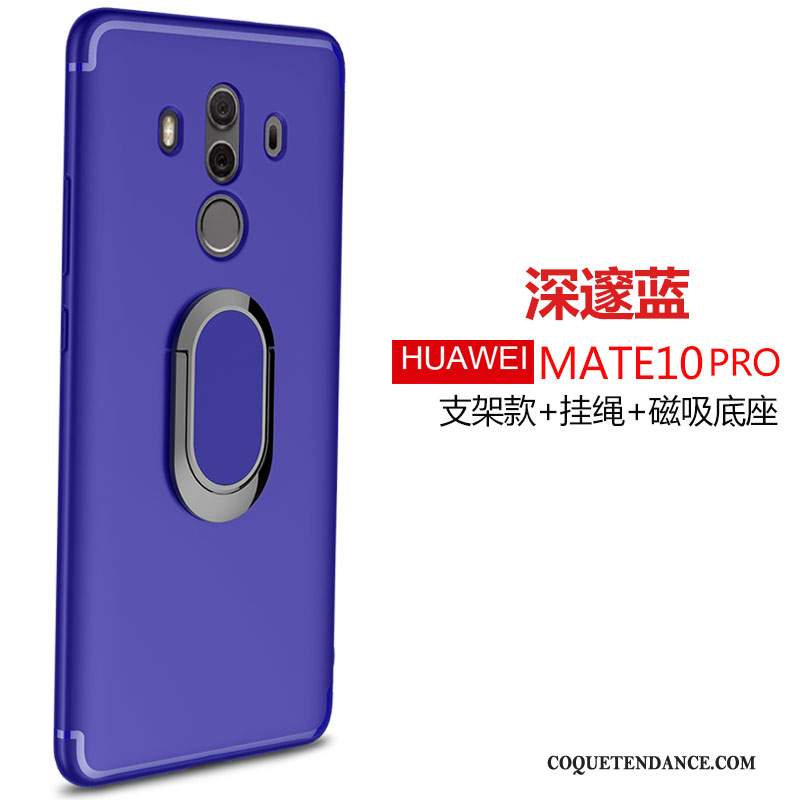 Huawei Mate 10 Pro Coque Fluide Doux Silicone Étui Incassable Anneau