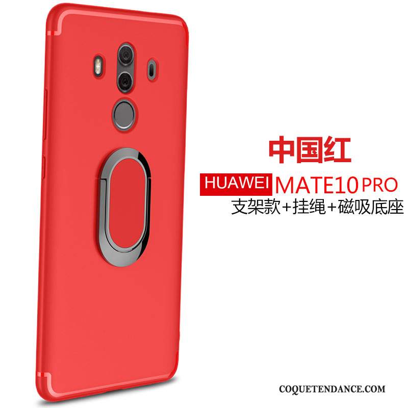 Huawei Mate 10 Pro Coque Fluide Doux Silicone Étui Incassable Anneau