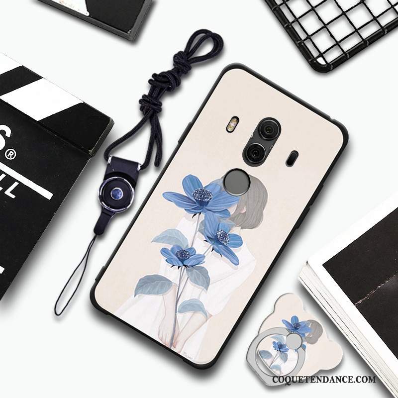Huawei Mate 10 Pro Coque Ornements Suspendus De Téléphone Fluide Doux Bleu