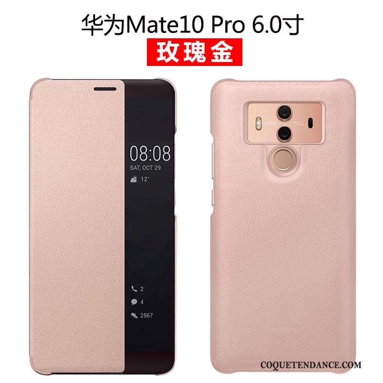 Huawei Mate 10 Pro Coque Protection De Téléphone Cuir Véritable Étui Étui En Cuir