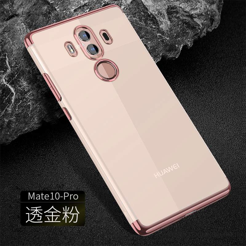 Huawei Mate 10 Pro Coque Silicone Transparent De Téléphone Étui Or