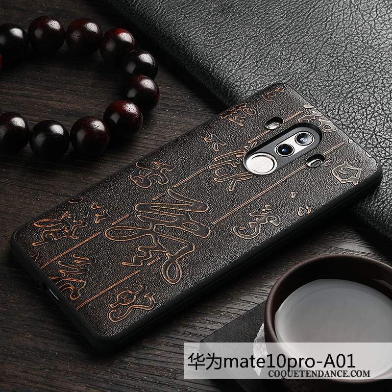 Huawei Mate 10 Pro Coque Style Chinois Tout Compris Incassable Noir Qualité