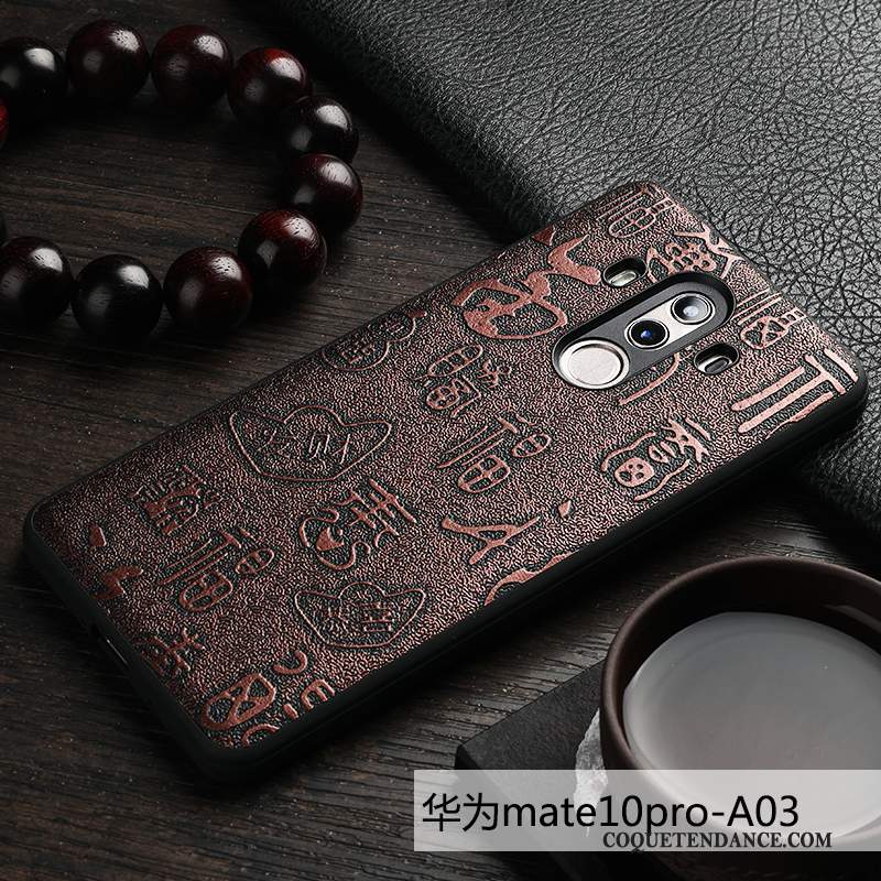Huawei Mate 10 Pro Coque Style Chinois Tout Compris Incassable Noir Qualité