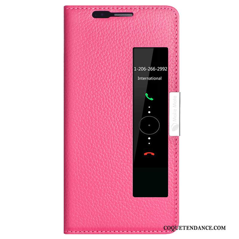 Huawei Mate 10 Pro Coque Étui En Cuir Housse Incassable Rouge De Téléphone