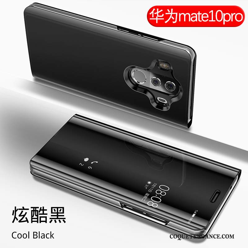Huawei Mate 10 Pro Coque Étui En Cuir Or Housse Incassable De Téléphone