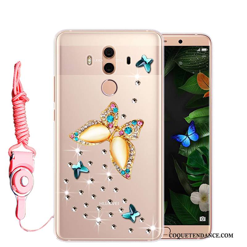 Huawei Mate 10 Pro Coque Étui Rose De Téléphone Fluide Doux
