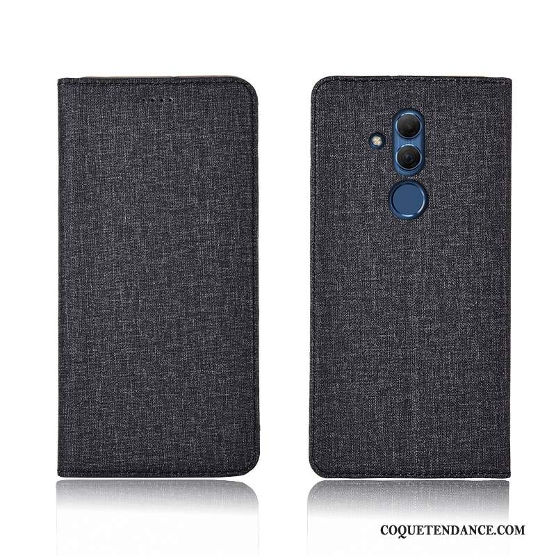 Huawei Mate 20 Lite Coque Bleu Cuir Véritable Fluide Doux Étui Protection